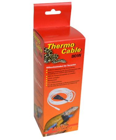 Lucky Repile Thermo Cable - 80 W heating cable for terrariums - 6.5 m cable with 1.5 m cold supplies - fast heating & even heat - silicone heating cable waterproof - Terrarium accessories 6.5m 80 watts