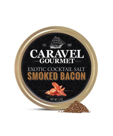 Smoked Bacon Exotic Cocktail Salt, All Natural Bacon Salt for Bloody Mary Seasonings and Spicy Margaritas, Bacon Rim Shots Rimmer Salt, 5oz - Caravel Gourmet Smoked Bacon 5 Ounce (Pack of 1)
