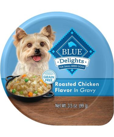 Blue Buffalo Delights Small Breed Wet Dog Food Cups, Chicken in Hearty Gravy, 3.5oz (Pack of 12) - Buy Online on GoSupps.com