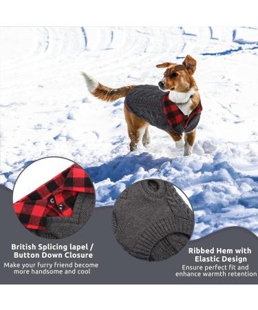 Cit toile Warm Dog Sweater - Turtleneck Knitted Puppy Clothing for Autumn & Winter | Gray XS - Stylish & Cozy Coat for Small to Medium Pets - Buy Online on GoSupps.com