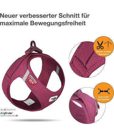 Curli Vest Harness Air-Mesh Ruby XL - Comfortable & Stylish Dog Gear for International Shipping - Buy Online on GoSupps.com