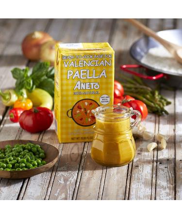 Aneto Valencian Paella Cooking Base Broth 33.83 Fl Oz - Authentic Spanish Flavor Boost for Perfect Paella - 1 Pack - Buy Online on GoSupps.com