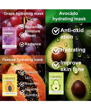 Face Mask Set Skin Care for Teenage Girls - Fruit Beauty Sheet Mask to Moisturizing and Smoothing - Skin Care Set Pamper Gifts for Women to Improve Dullness & Glow Skin - Womens Gift Set(Set E) - Buy Online on GoSupps.com