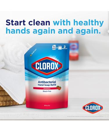 Clorox Liquid Hand Soap Refill 34 oz - Strawberry Scent | Soft on Hands Tough on Dirt | International Shipping Available - Buy Online on GoSupps.com