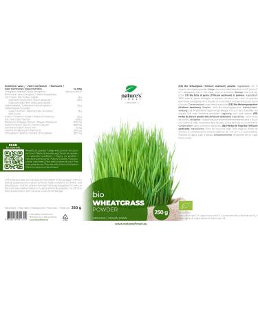 Nature's Finest Organic Wheat Grass Powder | 100% Natural Young Organic Wheatgrass | Rich Source of Protein Fiber & Chlorophyll | Third Party Tested Quality - Buy Online on GoSupps.com
