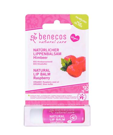 Organic and Natural Lip Balm For Dry and Chapped Lips Gives Subtle Shine and Natural Look (Raspberry)