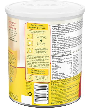 NESTL NIDO 1+ Milk Flavour Nutritional toddler drink 850 gram - Buy Online on GoSupps.com