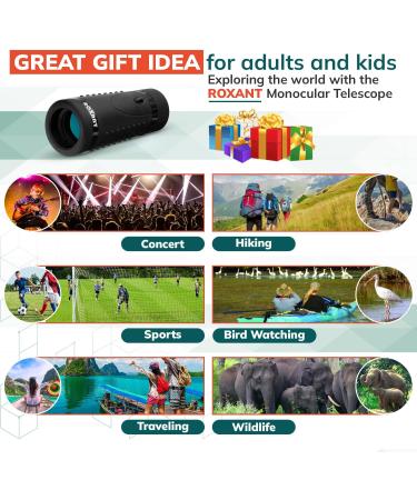 Roxant Monocular Telescope - Wide View High Definition BAK4 Handheld Telescope - Monoculars for Adults High Powered  Compact Monoscope - Buy Online on GoSupps.com