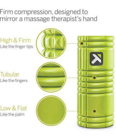 TriggerPoint Grid Fascia Roll - Compact Massage Roller for Pain Relief | Free Online Videos | Portable 13/33cm Green - Buy Online on GoSupps.com