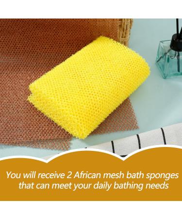Net Long Bath Sponge - Exfoliating Shower Scrubber & Foam Lather Towel for Fluffy Skin Smoothing Daily Use - Buy Online on GoSupps.com