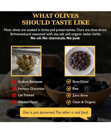 NaturalZing Organic Peruvian Black Dried Pitted Olives 8oz - Premium Cured with Sea Salt - Buy Online on GoSupps.com