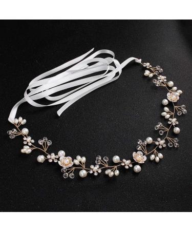 Women's Floral Wreath Crown & Wrist Band Set | Flower Headband for Weddings & Events - Buy Online on GoSupps.com