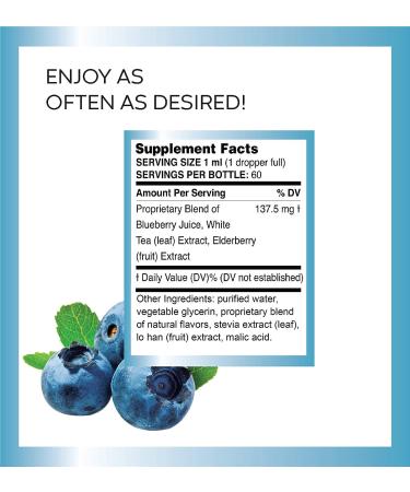 Pure Inventions Blueberry & White Tea Infusion Drops - 60 Servings, 2oz - No Sugar or Artificial Sweeteners - Buy Online on GoSupps.com