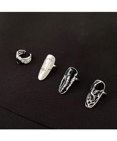 Star Irregular Pattern Fingertip Nail Adjustable Opening Fingernail Punk Nail Jewelry Nail Decorations Fingertip Rings For Women Adjustable - Buy Online on GoSupps.com