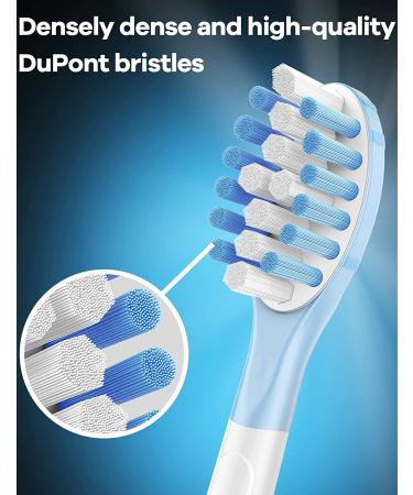 Ofashu Philips Sonicare DiamondClean Smart Electric Toothbrush Replacement Heads 8 Count - White Blue - Buy Online on GoSupps.com