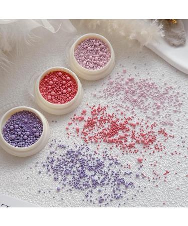 6 Bottles Metal Steel Balls Studs Nails Caviar Beads Macaron Art Beads for DIY Art Decorations Metal Caviar Nails Beads - Buy Online on GoSupps.com