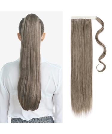 Tess ponytail extension blond 60 cm ash brown mixed bleach blond braid extension extension ponytail hair part 90g long hair extension braid 60 cm-gladed ash brown mixed bleach blonde