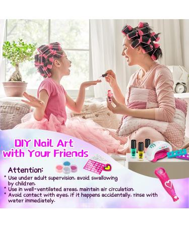 Kids Nail Polish Sets for Girls Gifts for Girls Nail Varnish Sets Kids Makeup Sets for Girls Nail Art Kit kids Makeup Sets Girls Toys Age 7 8 9 10 11 12 for Birthday Present Christmas Party - Buy Online on GoSupps.com