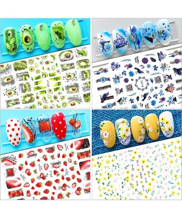 Nail Art Stickers: 24 Self-Adhesive Decals for Creative Nail Designs - Large Sheets Included | Nail Supplies Kit - Buy Online on GoSupps.com