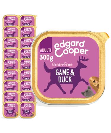 Edgard & Cooper Dog food wet gate dog adult grain -free wet food natural food 300g x 18 fresh wild & duck healthy eating tasty balanced high -quality proteins wild/duck 300 g (18 Pack)