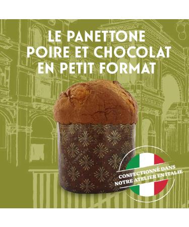 Vergani - Mini Panettone Pears Chocolate Cute - Traditional Italian Panettone made in Milan - Typical Christmas cake in Italy - Buy Online on GoSupps.com