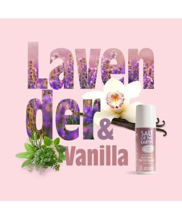 Salt of the Earth Lavender & Vanilla Deodorant Roll-On - 100% Natural, Vegan, Cruelty-Free - 75ml - Buy Online on GoSupps.com