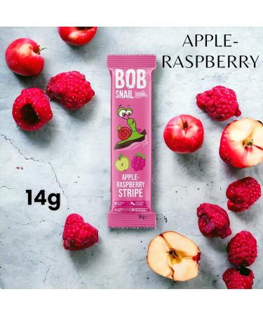 BOB SNAIL Stripe Pick N Mix - Choose From 2+ Flavours | Apple-Raspberry Pear-Mango Apple-Pear-Blueberry - Pack of 30 (10 of each) x 14g - Buy Online on GoSupps.com