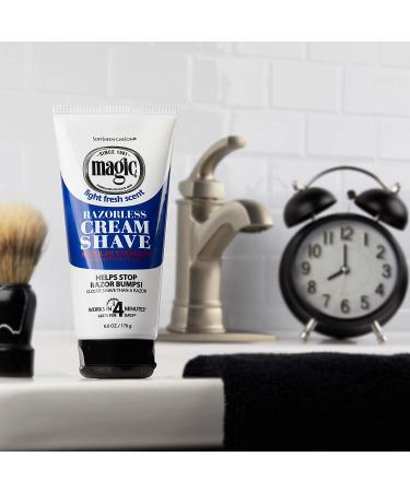 SoftSheen-Carson Magic Razorless Shaving Cream for Men - 6 oz Hair Removal Depilatory Cream - Regular Strength, Works in 4 Minutes - No Razor Needed - Buy Online on GoSupps.com
