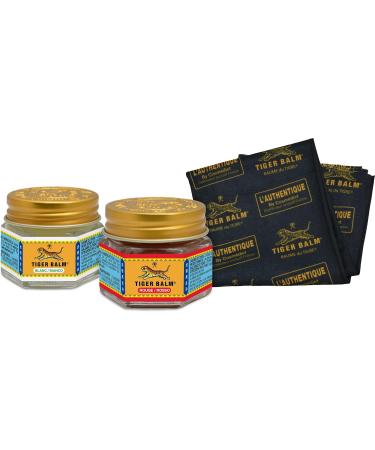 Tiger Balm - Coffret D couverte - Baumes effet chauffant et effet froid - Pour sportifs ou au quotidien en massage - 1 baume Rouge 19 g 1 baume Blanc 19 g 1 charpe multifonctions offerte - Buy Online on GoSupps.com