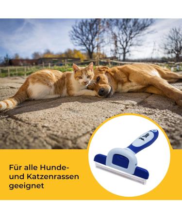 Thunderpaws Professional Fur Care Tool - De-Shedding Brush for Dogs & Cats | Best D-Shedz for All Fur Types & Sizes (Blue) - Buy Online on GoSupps.com