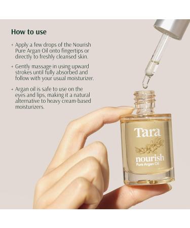 Tara Nourish Pure Argan Oil - Cruelty-Free Skin Hydration | Unscented Non-Comedogenic Paraben & Sulfate-Free (1.7 Fl Oz - Buy Online on GoSupps.com