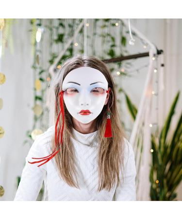 Alipis Japanese Kabuki Kitsune Full Face Masquerade Mask | Carnival Mardi Gras & Cosplay Costume Accessories - Buy Online on GoSupps.com