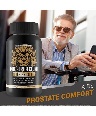 Max Alpha X10ND Ultra Prostate - T Prostate Support for Men - Promote Energy & Endurance - Blood Flow Support for Prostate Health with Vitamin D Ginseng Green Tea & Zinc - Immune Support Benefits - Buy Online on GoSupps.com