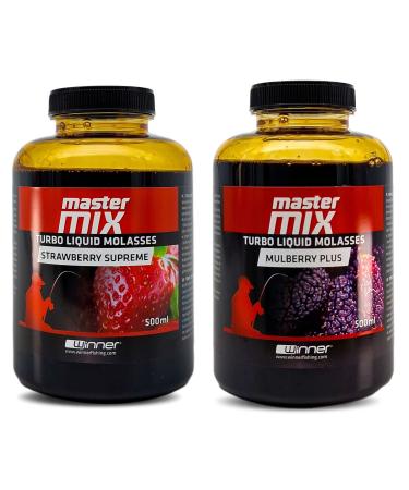 Tandem Baits Turbo Liquid Molasses Carp Attractant Bait Fishing Bait for Big Fish Fishing Accessories for Professionals & Hobby Anglers 500ML Fruit Mix 2x 500ML