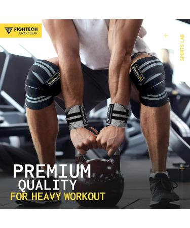 2023 PRO Series Knee Wraps for Weightlifting | 82 Long Bodybuilding Wraps for Men & Women - Perfect for Squats, Leg Presses, Cross Training, and Gym WODs | GRAY - Buy Online on GoSupps.com