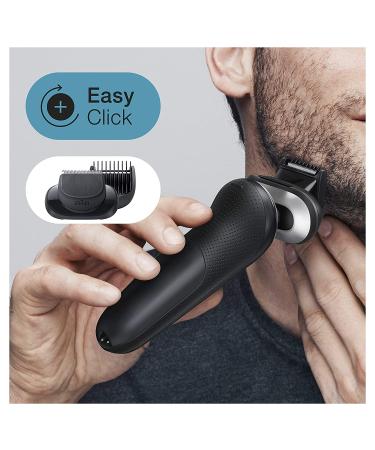 Braun Series 7 7075cc Electric Razor for Men - Waterproof Foil Shaver, Wet & Dry Shave with Beard Trimmer, Rechargeable - Includes Clean & Charge SmartCare Center and Leather Travel Case - Black - Buy Online on GoSupps.com