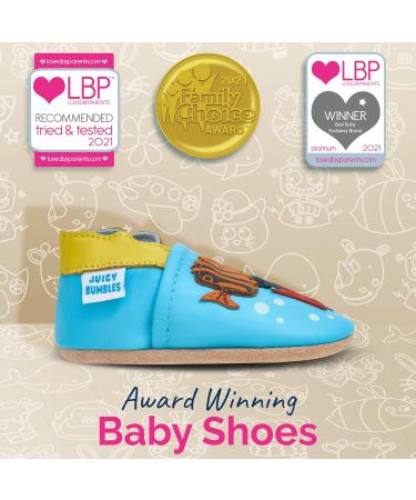 Soft Sole Leather Baby Shoes | Boy & Girl Walking Shoes 0-6 Months | Tropical Fish Design - Buy Online on GoSupps.com