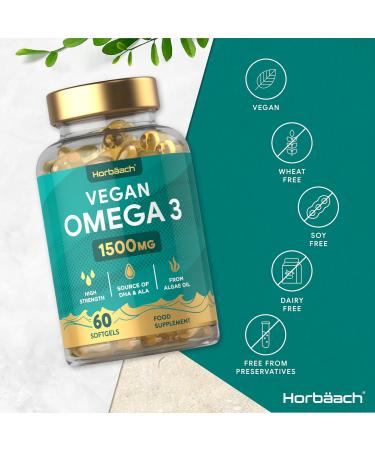 Horbaach Vegan Omega 3 1500mg - 60 Softgels - Buy Online on GoSupps.com