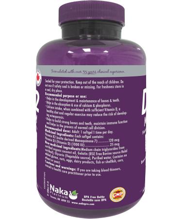 Naka Platinum Vitamin D (1000 IU) + Vitamin K2 (120 mcg) (150 Count (Pack of 1)) - Buy Online on GoSupps.com