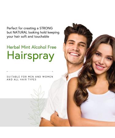 Honeybee Gardens Herbal Mint Alcohol-Free Hair Spray - Natural Hold and Shine - Buy Online on GoSupps.com