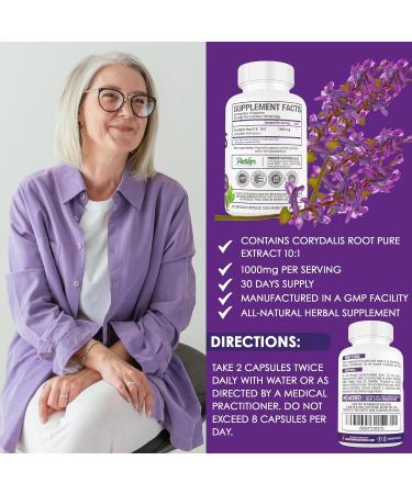 Parker Naturals Pure Corydalis Extract - 1000mg per Serving - 120 Capsules for Natural Relief from Minor Aches - Buy Online on GoSupps.com