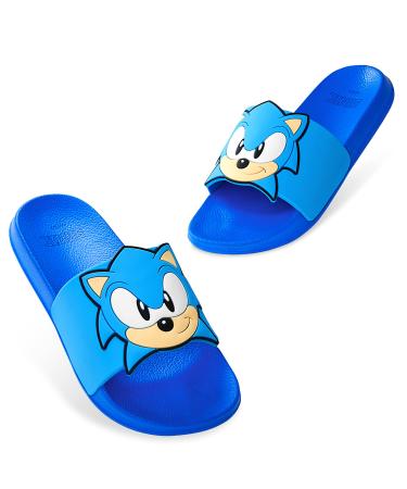 Sonic the Hedgehog Summer Flip Flops | Bathing Shoes for Boys and Girls in Size 28-34 | 30 EU Blue