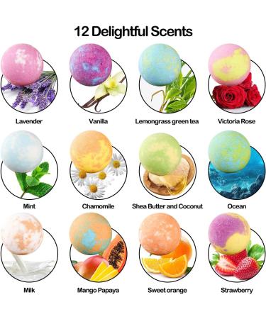 SWCandy Organic Bath Bomb Gift Set - 12 Lavender Bath Bombs for Women on Valentine's Day & Christmas - Buy Online on GoSupps.com