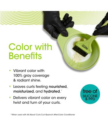 All About Curls 6N Cocoa Curlicues - Permanent Hair Color for Curly Hair | 100% Grey Coverage Nourished Curls & Protect Serum | Light Blonde with Neutral Undertone - Buy Online on GoSupps.com