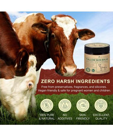 FANSHI Tallow Skin Balm With Castor Oil & Frankincense Vitality Frankincense Balms 100% Grass-Fed Tallows For Skin Care Castor Oil Balm Beef Tallow For Face & Body120 G/4.2 Oz - Buy Online on GoSupps.com