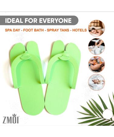 ZMOI Pedicure Slippers - 12 Pairs of Disposable Anti-Slip Flip Flops - One Size Fits All - Comfortable & Safe - 4 Colors - Ideal for Spa & Nail Salon - Buy Online on GoSupps.com