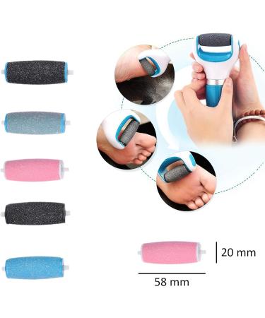 Eco-Fused 10-Pack Compatible Replacement Roller Heads for Amope Pedi Perfect - 4 Extra Rough & 6 Normal Rough - Smooth Feet & Callus Removal - Premium Pedicure Accessories - Buy Online on GoSupps.com