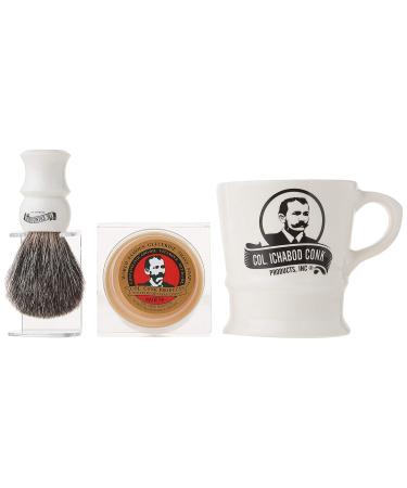 Buy Colonel Conk Model 221 Mug with Mixed Badger Brush and Soap - Premium Shaving Kit for International Shipping - Buy Online on GoSupps.com