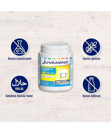 JUVAMINE - VITAMINE D 2000 UI - Immunit - Fatigue - Vitamine B12 C D3 et Zinc - Dosage maximal - 180 G lules - Programme de 6 Mois - Fabriqu en France Maxi Unique - Buy Online on GoSupps.com