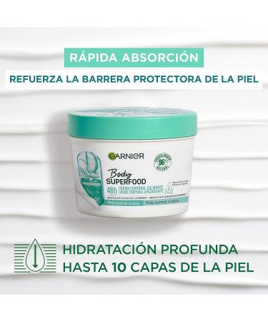  Garnier Garnier Body Superfood Soothing Body Cream with Aloe Vera and Magnesium for Normal to Dry Skin 48-Hour Moisture 380 ml Pack of 2 (2 x 380 ml) - Buy Online on GoSupps.com